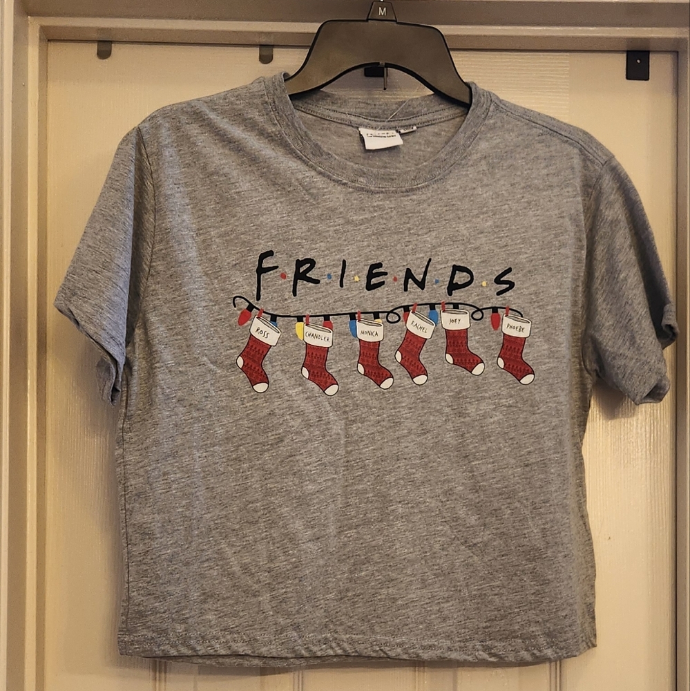 Friends Christmas Stockings Cropped tshirt never worn